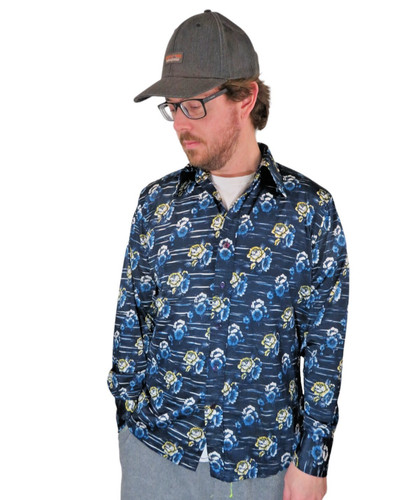 Vtg 70s disco shirt - vtg, l